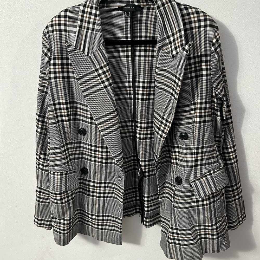 checked blazer